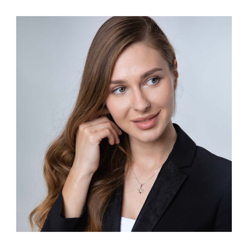 שרשרת כסף סטרלינג תליון מגן דוד עם... | תליון יהודי